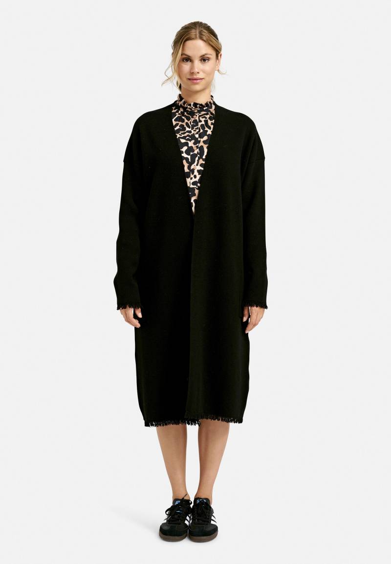 Smith&Soul - Long Open Cardigan with Fringes black - Gr. - S von Smith&Soul