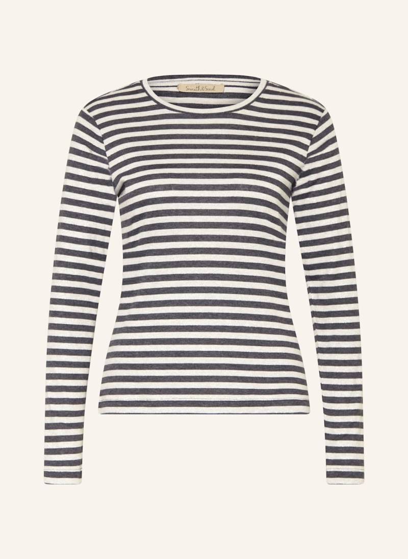 Smith & Soul Longsleeve Mit Glitzergarn grau von Smith & Soul