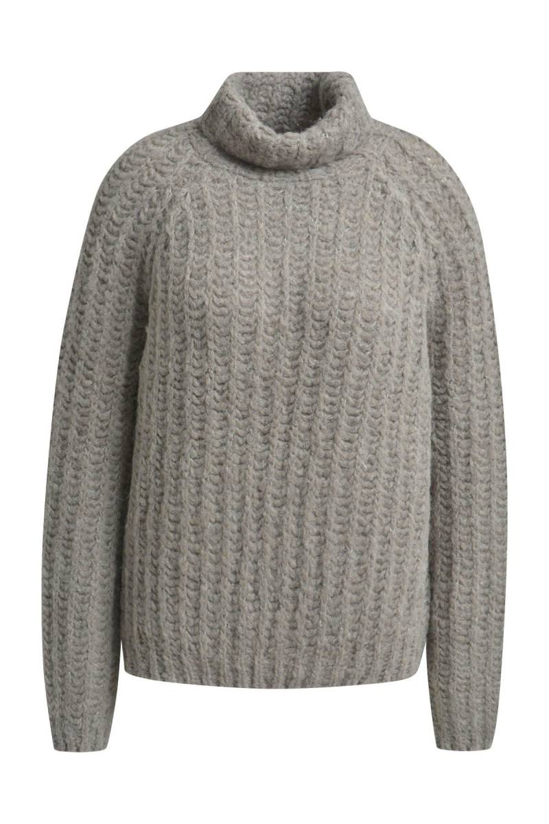 Smith&Soul - Loose Knit Raglan Pullover High Collar beige melange - Gr. - XL von Smith&Soul