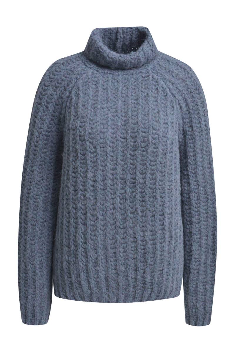 Smith&Soul - Loose Knit Raglan Pullover High Collar jeansblue - Gr. - XL von Smith&Soul