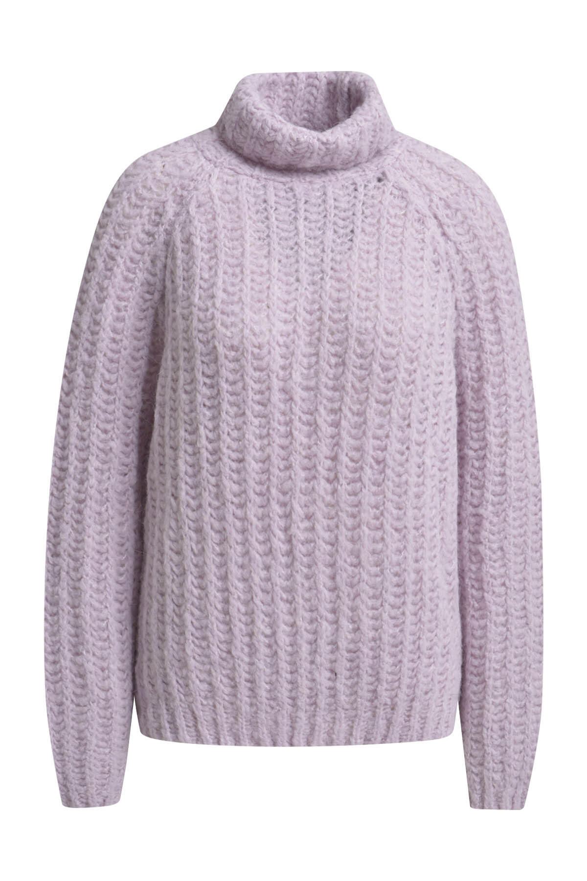 Smith&Soul - Loose Knit Raglan Pullover High Collar light lilac - Gr. - XL von Smith&Soul