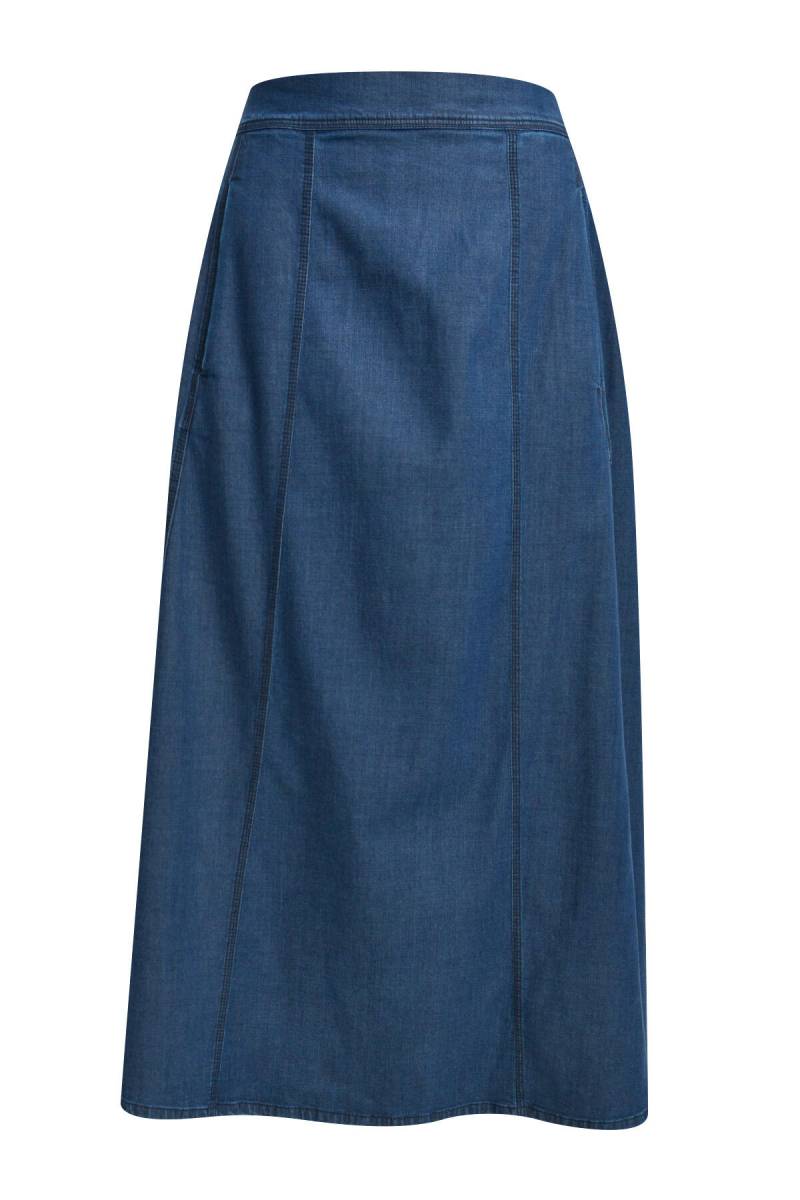 Smith&Soul - Lyocell Midi Skirt dark denim - Gr. - XL von Smith&Soul