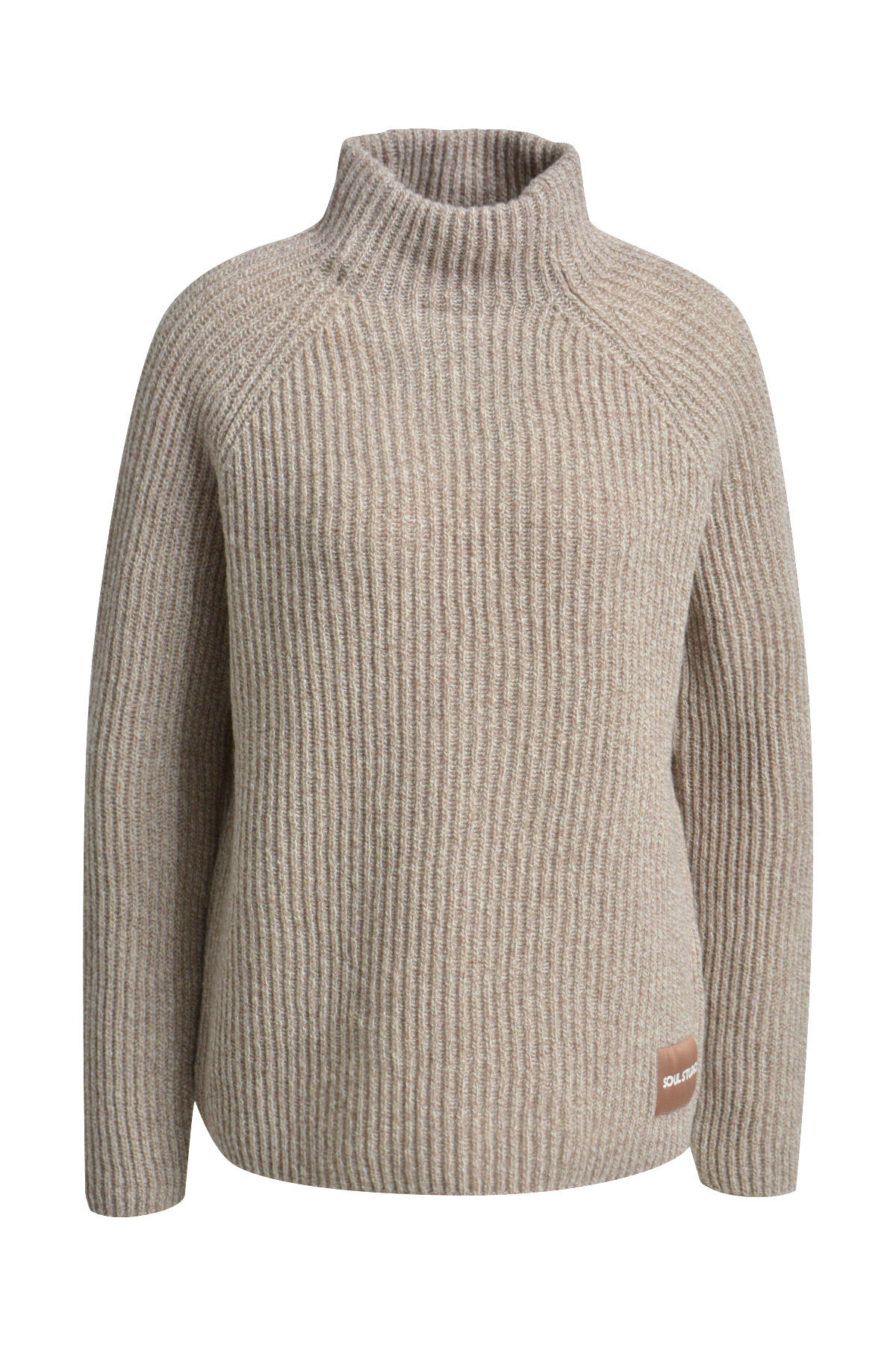 Smith&Soul - Mouline Ribbed Raglan Pullover taupe - Gr. - S von Smith&Soul