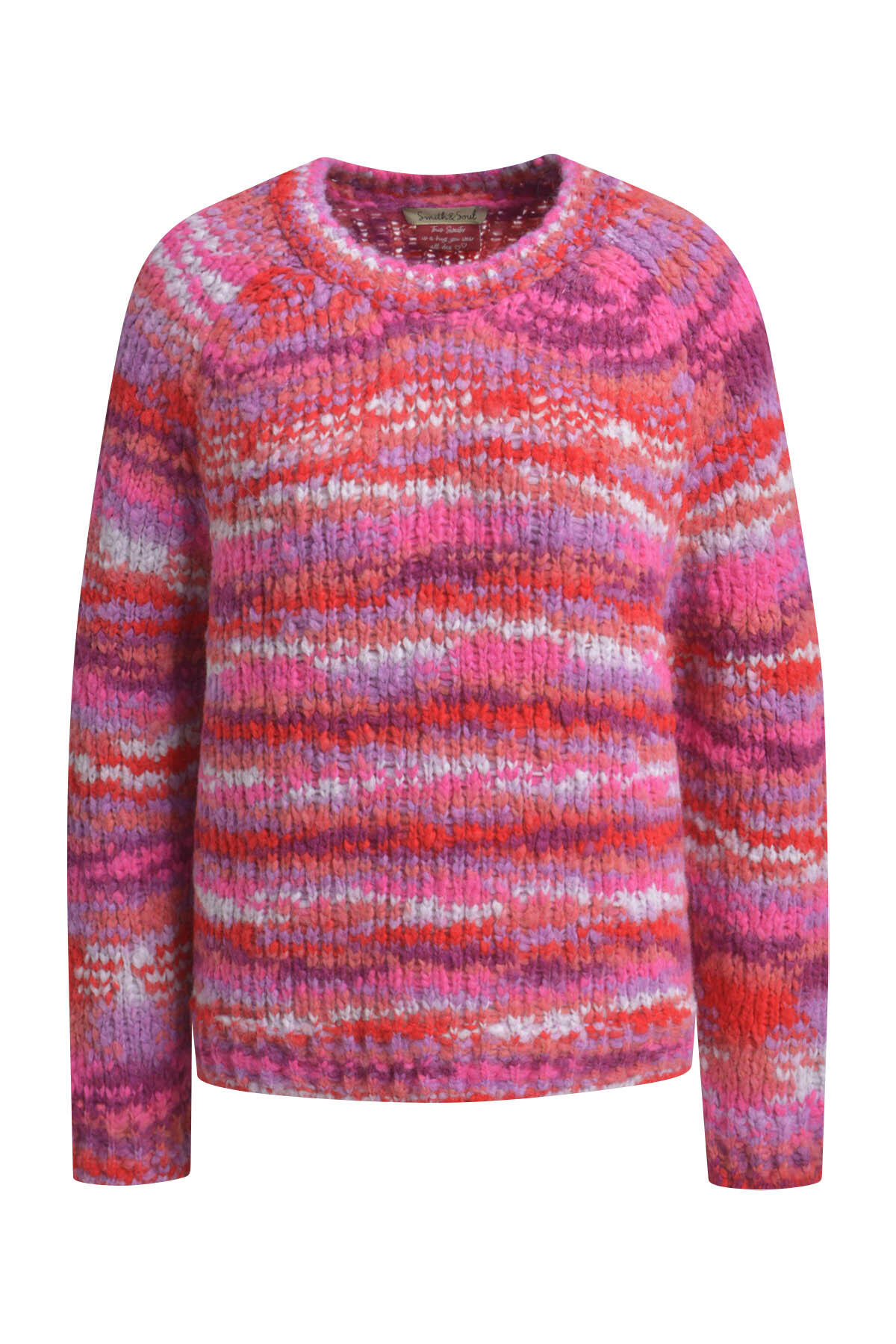 Smith&Soul - Multicolor Raglan Pullover cherry print - Gr. - L von Smith&Soul