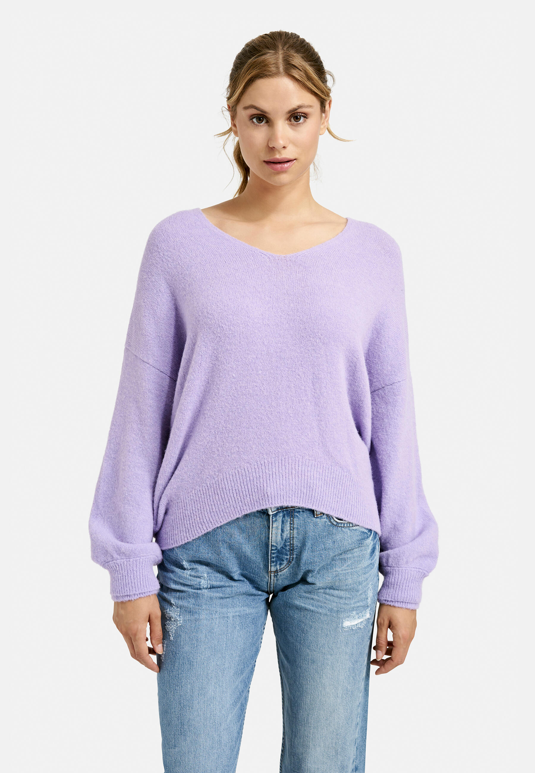 Smith&Soul - New Basic V-neck Pullover pastel lilac - Gr. - XL von Smith&Soul