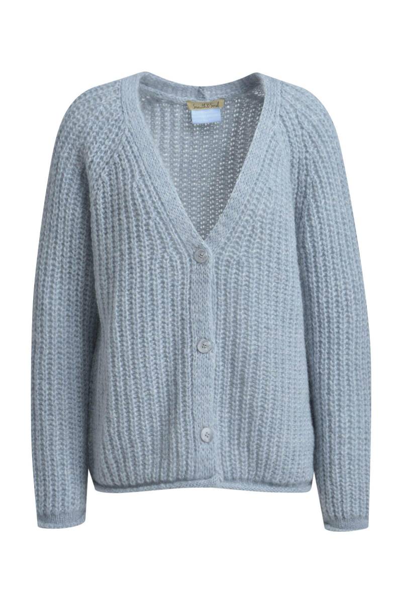 Smith&Soul - New Hairy Cardigan iceblue - Gr. - M von Smith&Soul