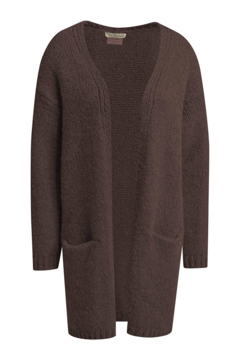 Smith&Soul - Open Cardigan Mid Length choco - Gr. - M von Smith&Soul