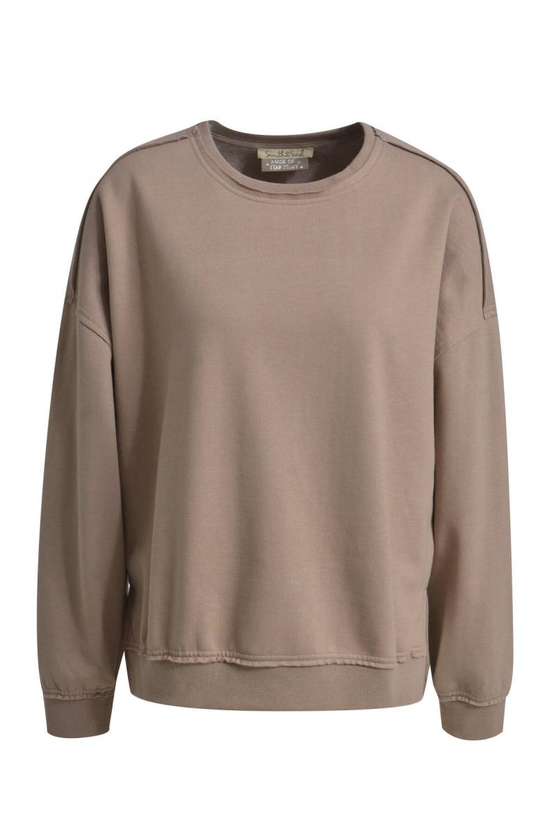 Smith&Soul - Oversize Sweatshirt Backpatch taupe - Gr. - XS von Smith&Soul