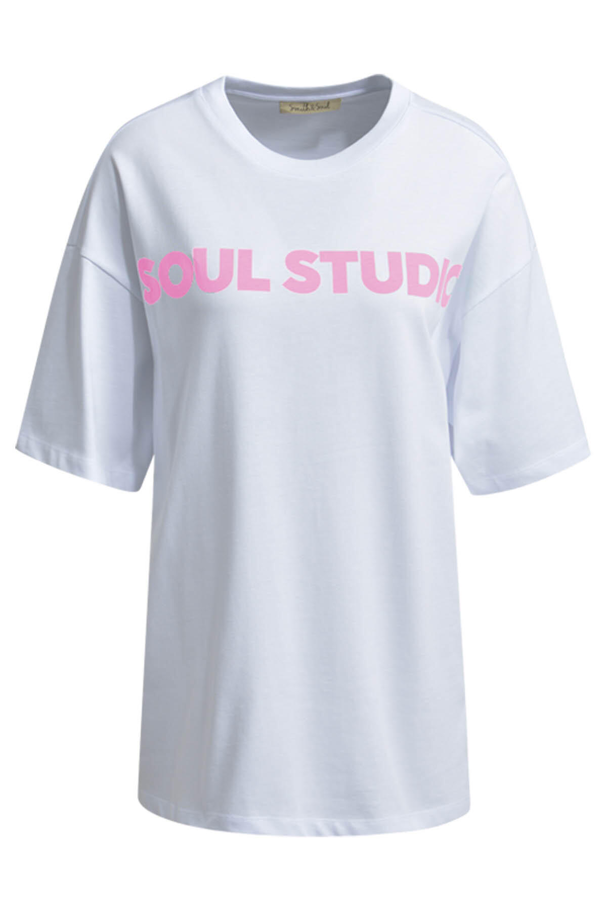 Smith&Soul - Oversize T-Shirt Wording bubblegum print - Gr. - L von Smith&Soul