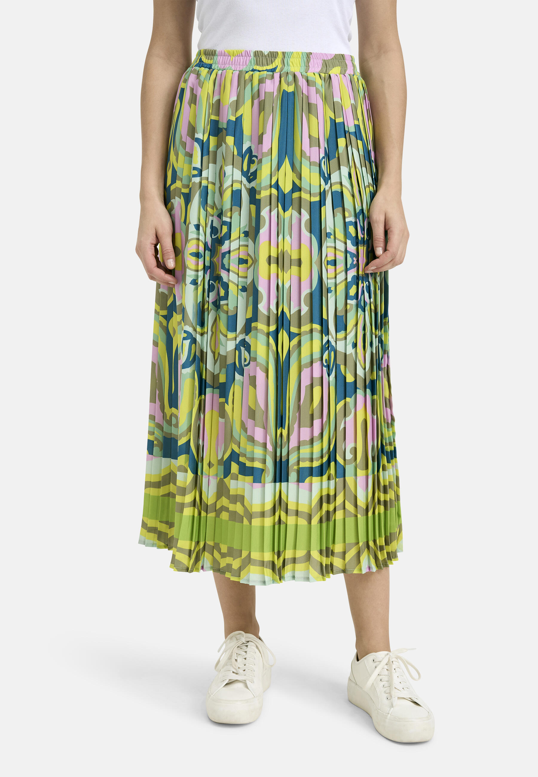 Smith&Soul - Plissee Skirt lime print - Gr. - XS von Smith&Soul