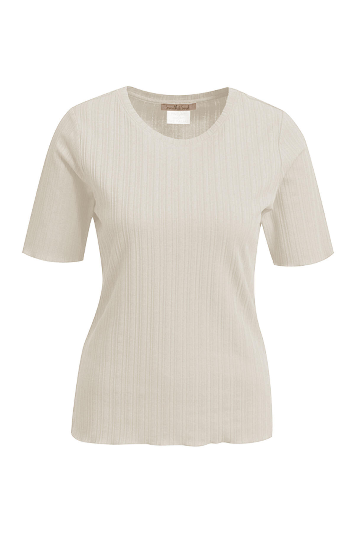 Smith&Soul - Pointell Jersey T-Shirt cream white - Gr. - XS von Smith&Soul