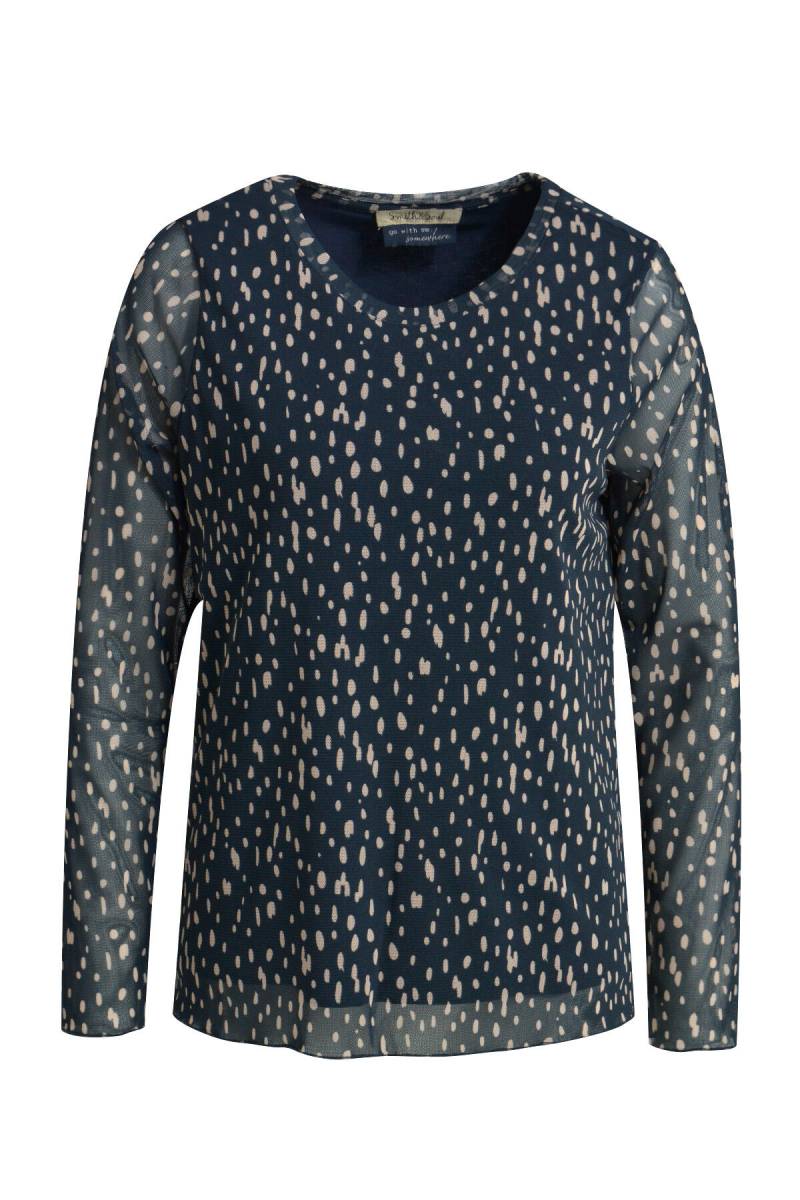 Smith&Soul - Printed Mesh Longsleeves marine print - Gr. - L von Smith&Soul