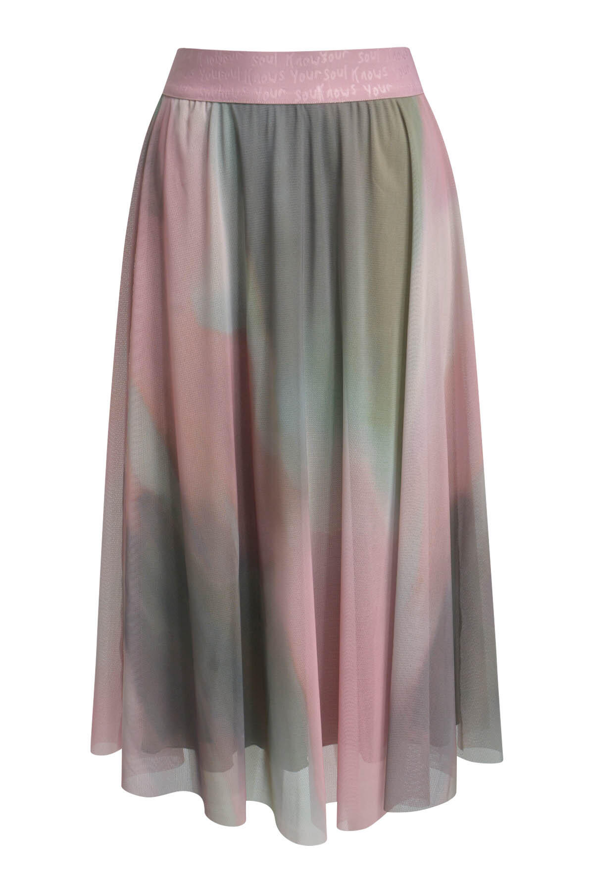 Smith&Soul - Printed Mesh Skirt khaki print - Gr. - S von Smith&Soul