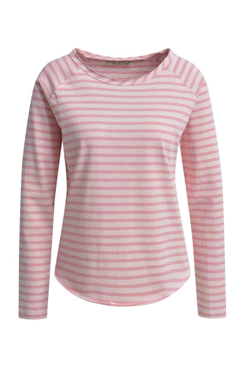 Smith&Soul - Regular Basic Sweat Raglan Striped powder rosã© - Gr. - S von Smith&Soul