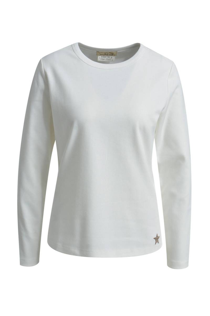 Smith&Soul - Regular Interlock Longsleeeve cream white - Gr. - L von Smith&Soul