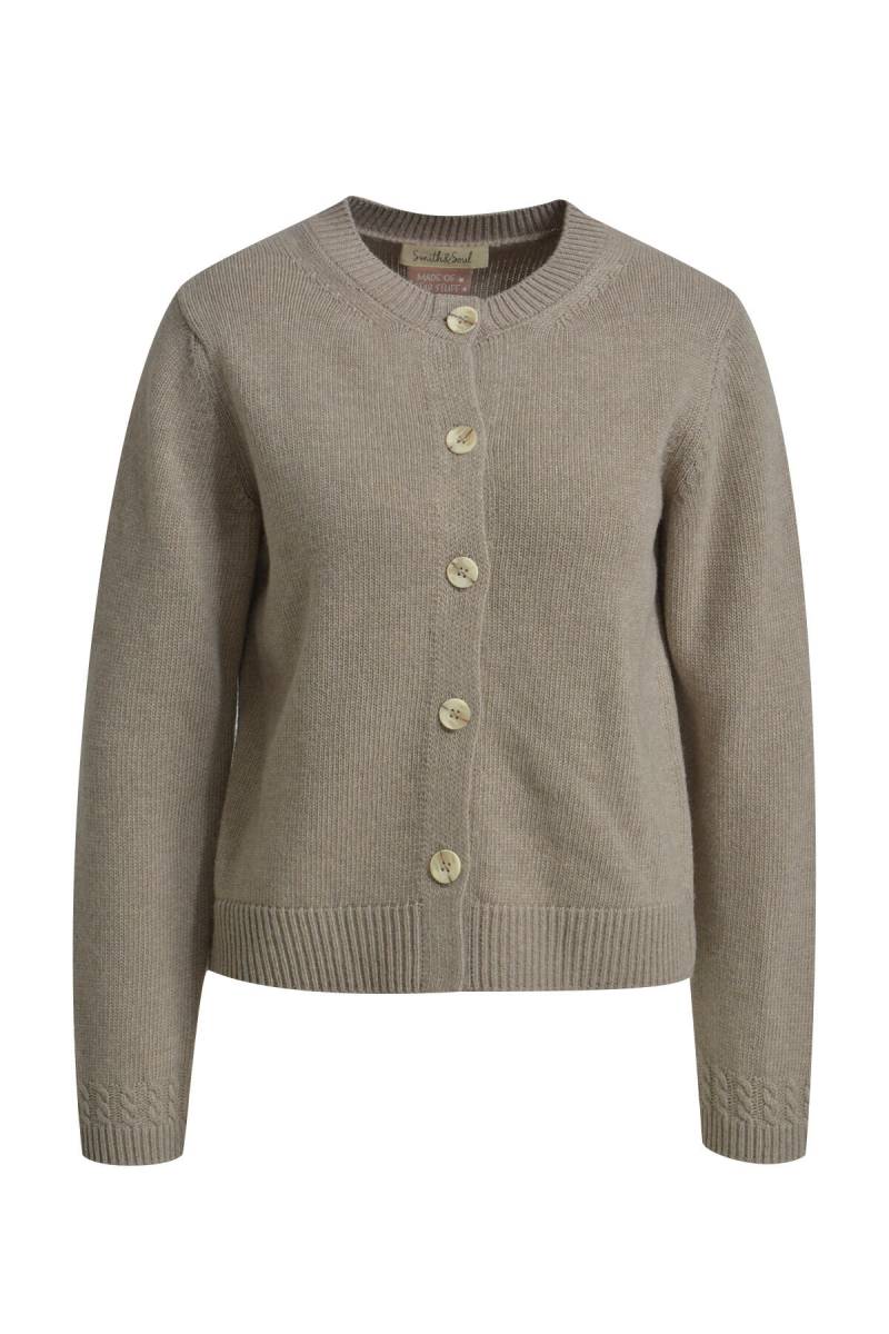 Smith&Soul - Round Neck Button Cardigan taupe - Gr. - XXL von Smith&Soul