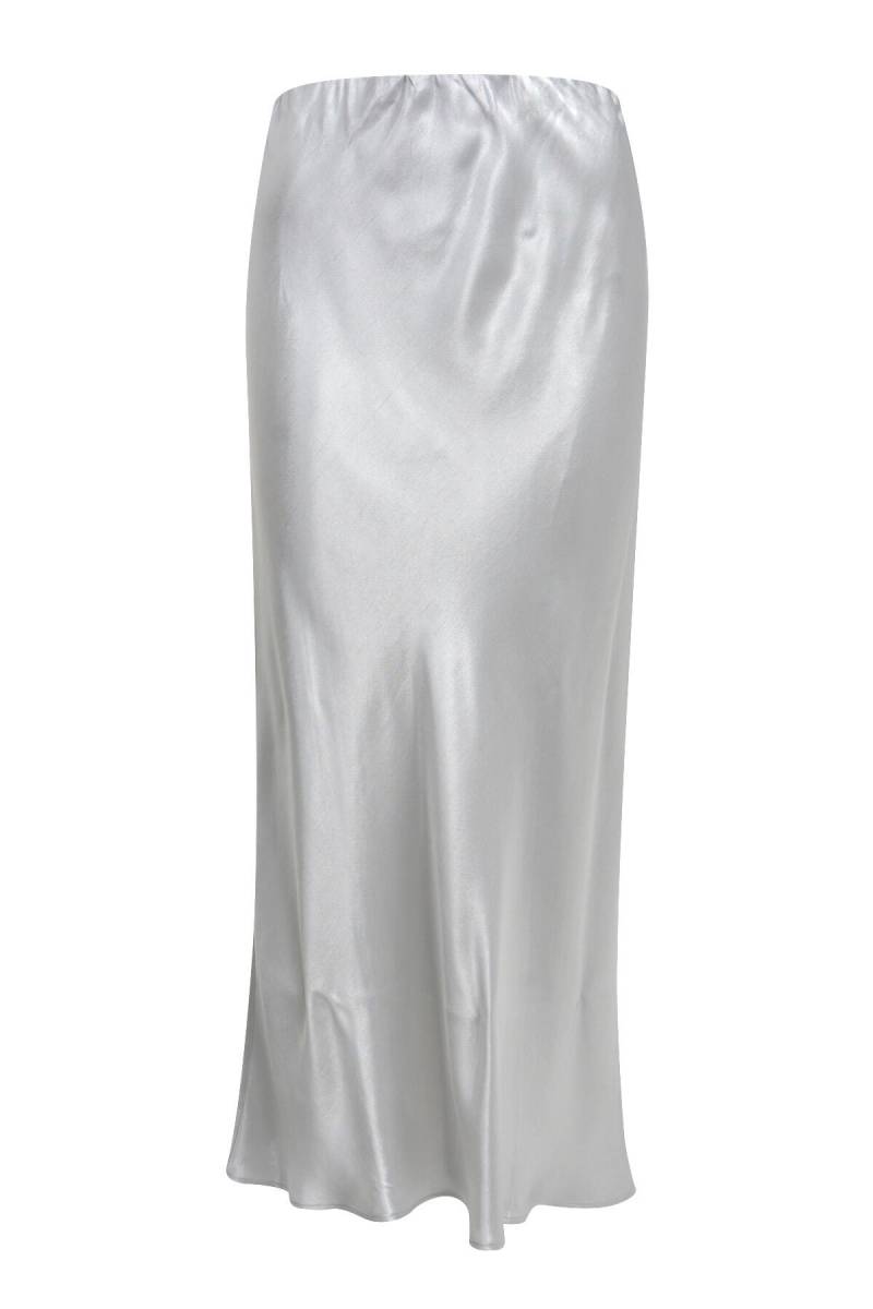 Smith&Soul - Shinny Skirt silver grey - Gr. - L von Smith&Soul
