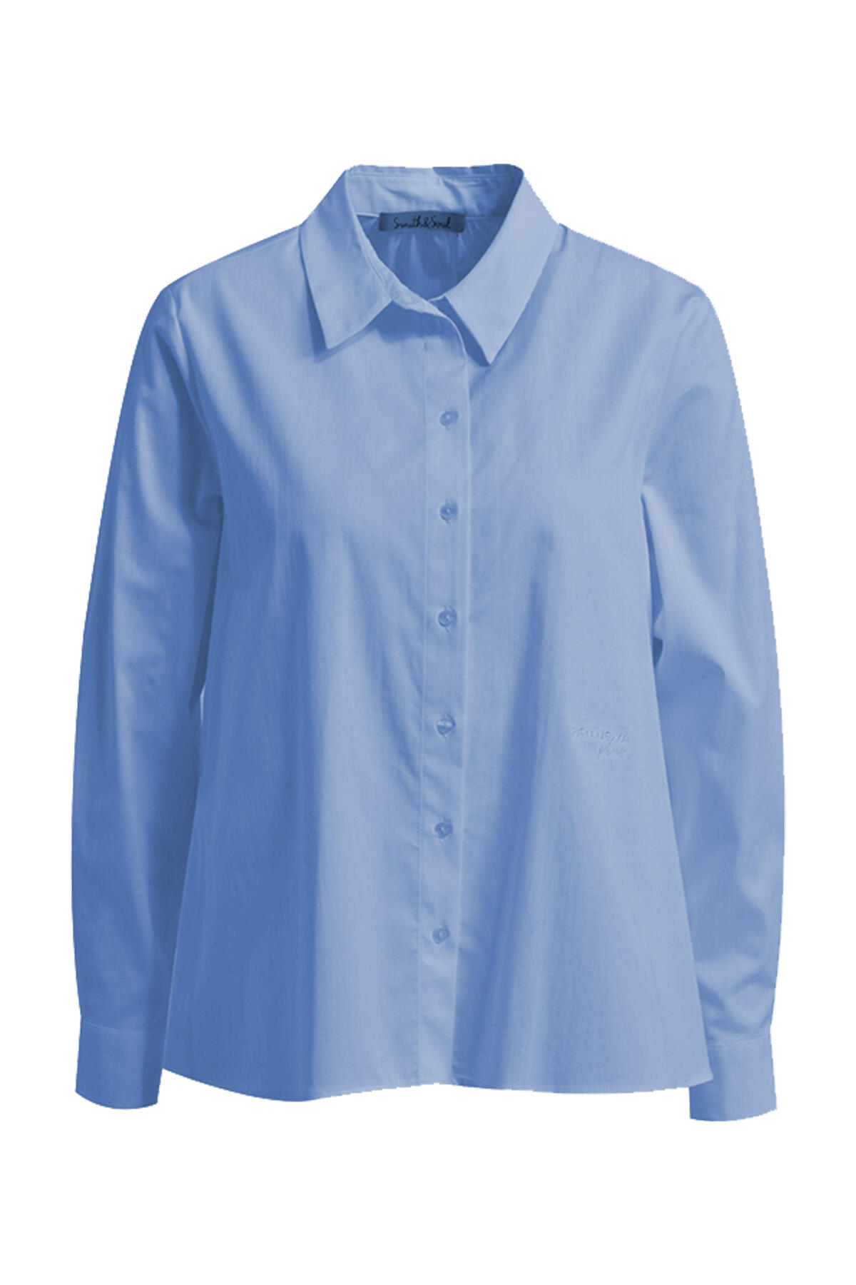 Smith&Soul - Shirt Collar Blouse Side Slit bleu - Gr. - S von Smith&Soul