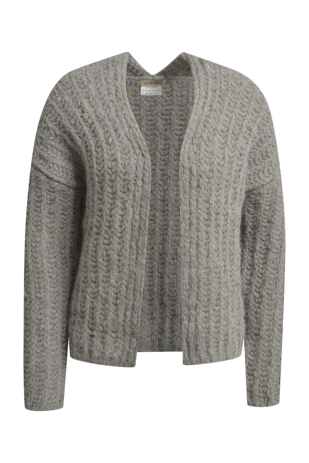 Smith&Soul - Short Open Cardigan beige melange - Gr. - XXL von Smith&Soul