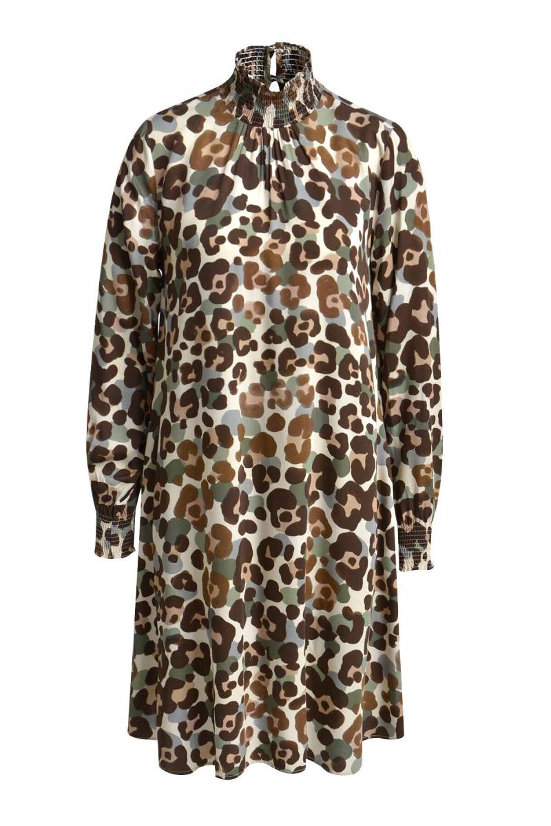 Smith&Soul - Smock Collar Dress choco print - Gr. - XS von Smith&Soul