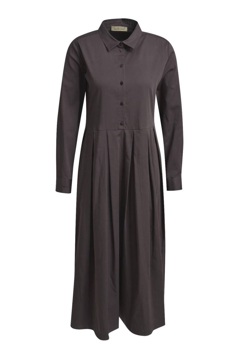 Smith&Soul - Solid Dress with Pleats choco - Gr. - M von Smith&Soul