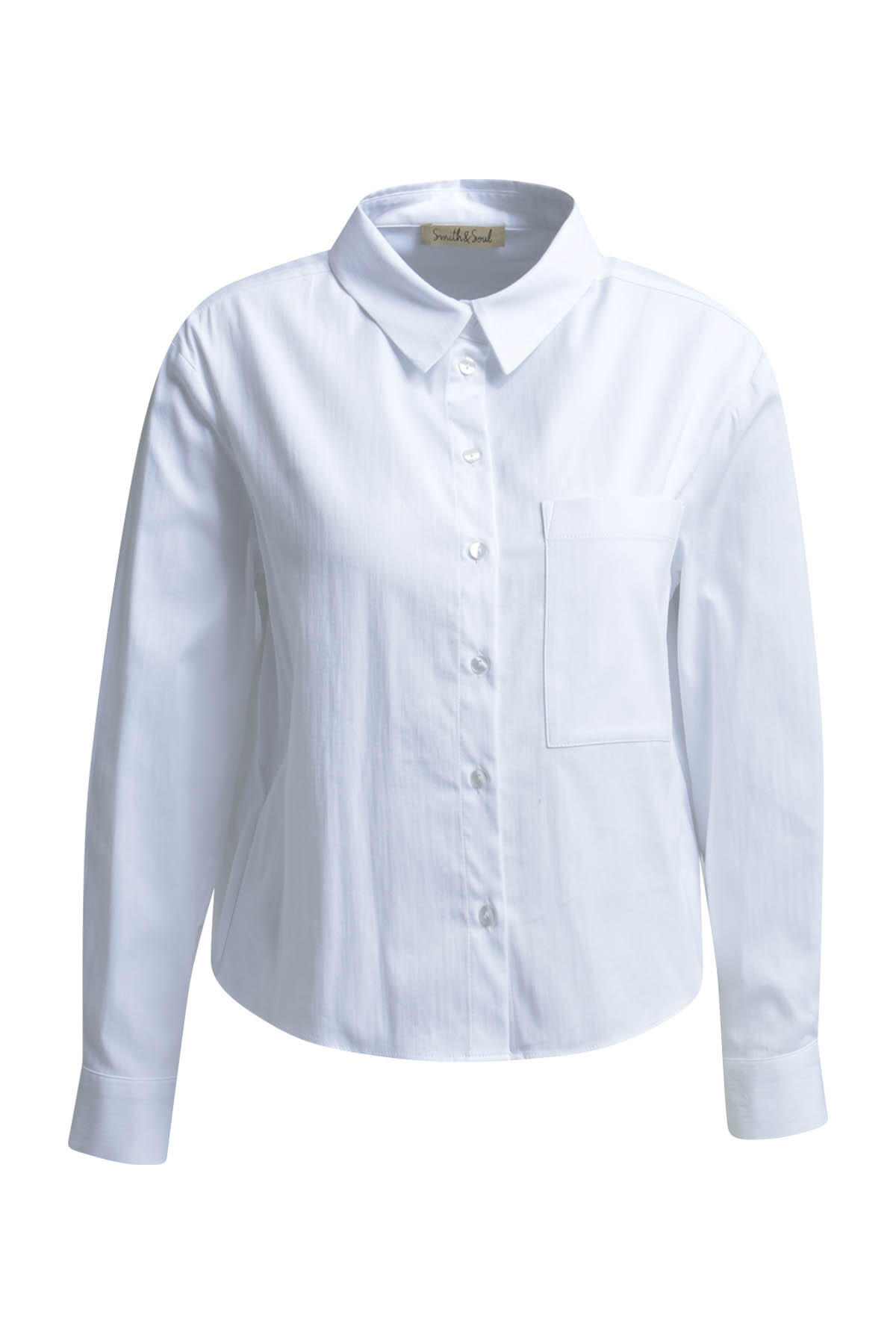 Smith&Soul - Special Back Shirt Collar Blouse white - Gr. - L von Smith&Soul