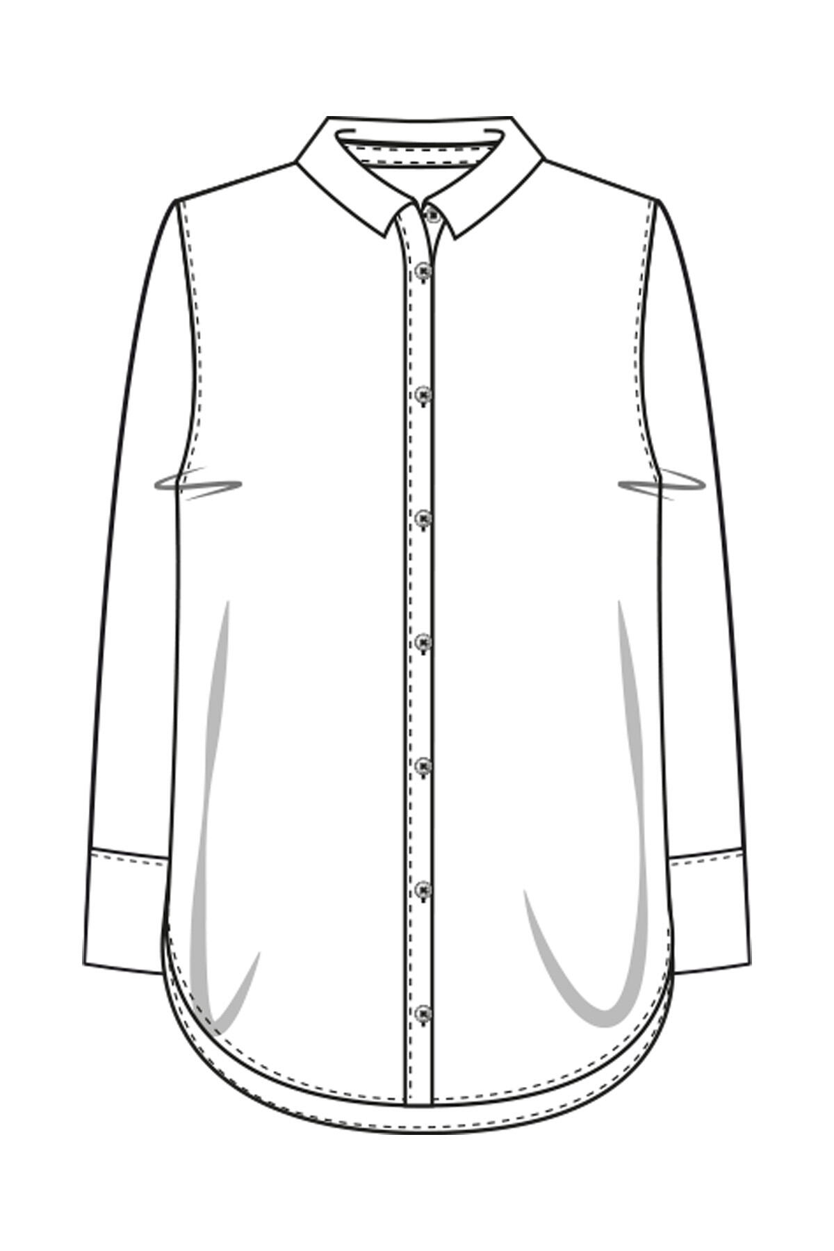 Smith&Soul - Straight Blouse Collar Blouse NOS white - Gr. - S von Smith&Soul