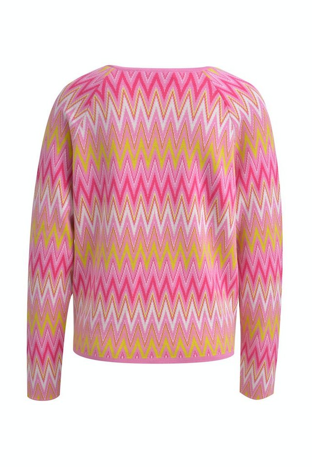 Smith & Soul Strandpullover V-NECK ZIG ZAG PULLOVER WITH KNOT SOFT PINK PRINT von Smith & Soul