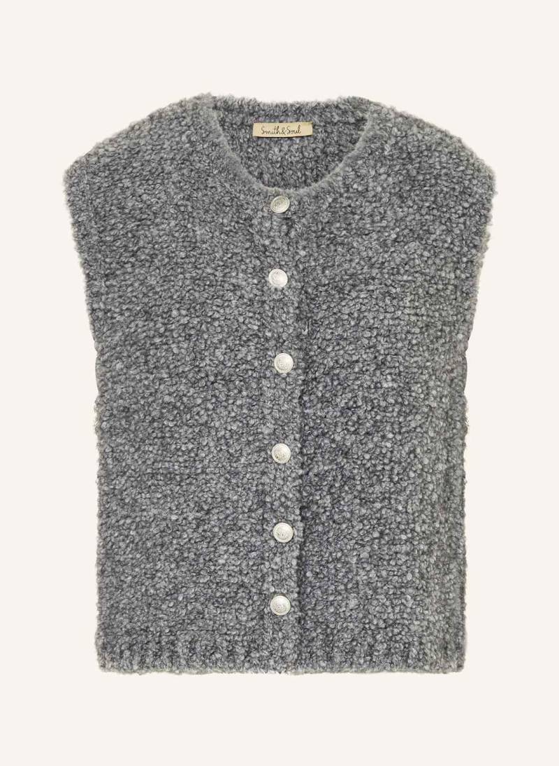 Smith & Soul Strickweste Aus Bouclé grau von Smith & Soul