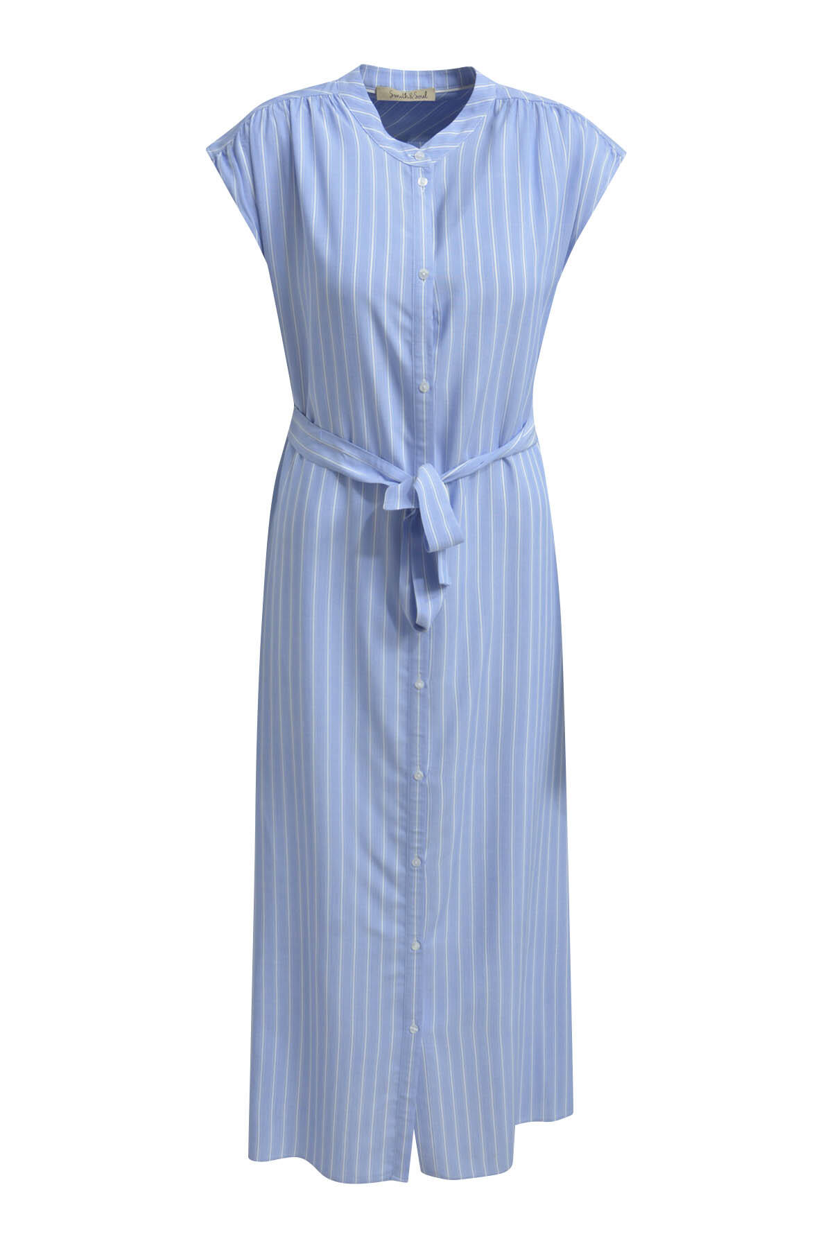 Smith&Soul - Striped Dress with Belt jeansblue print - Gr. - XS von Smith&Soul