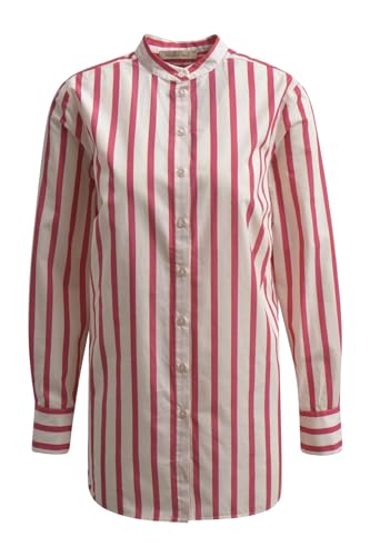 Smith & Soul Striped Stand Collar Gathered Back - L von Smith & Soul