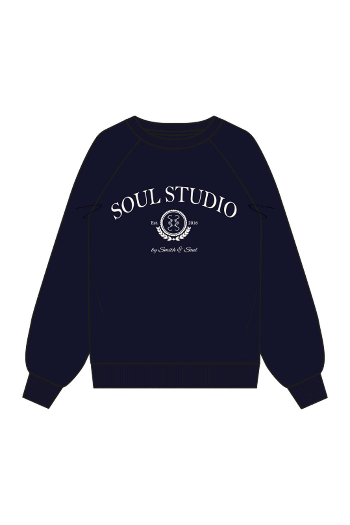 Smith&Soul - Sweatshirt College Emblem marine - Gr. - XS von Smith&Soul