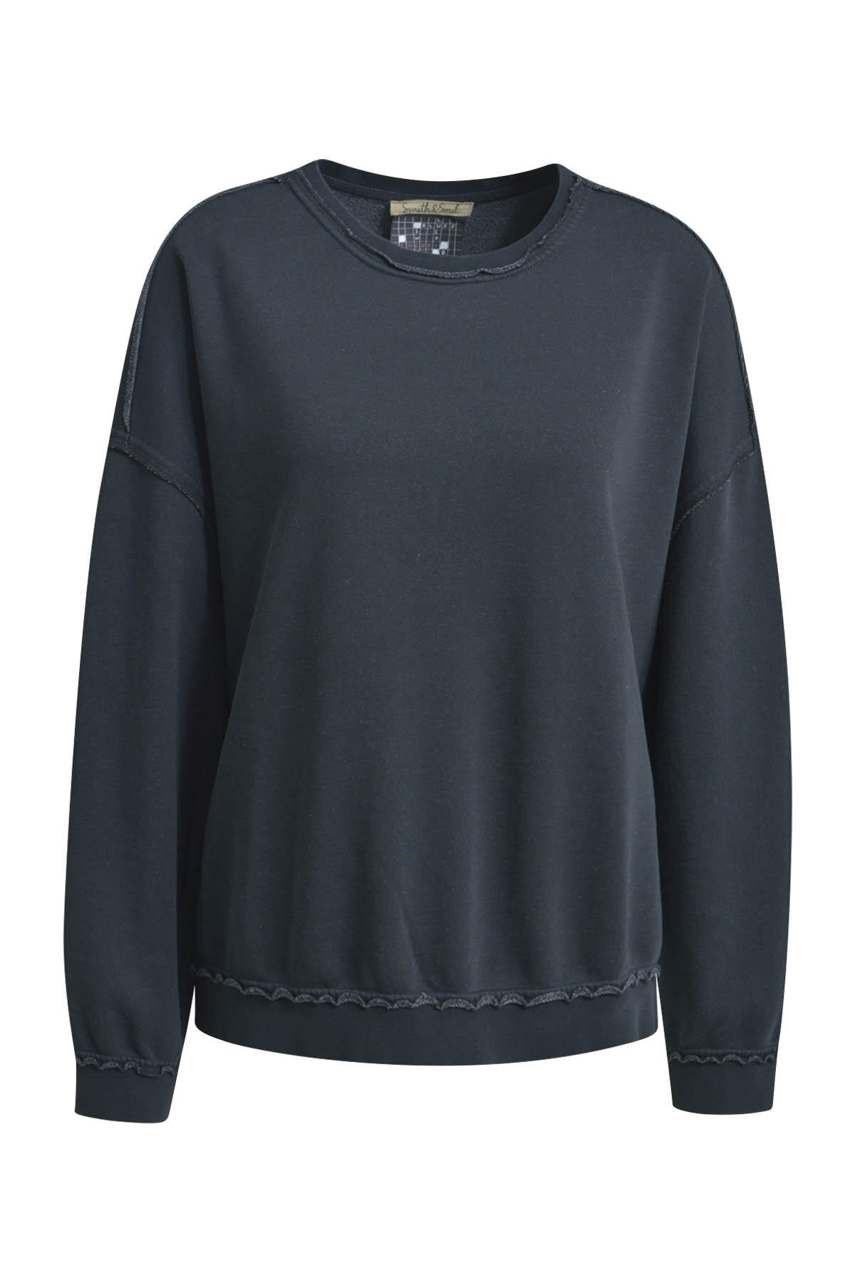 Smith&Soul - Sweatshirt Used Look black - Gr. - L von Smith&Soul