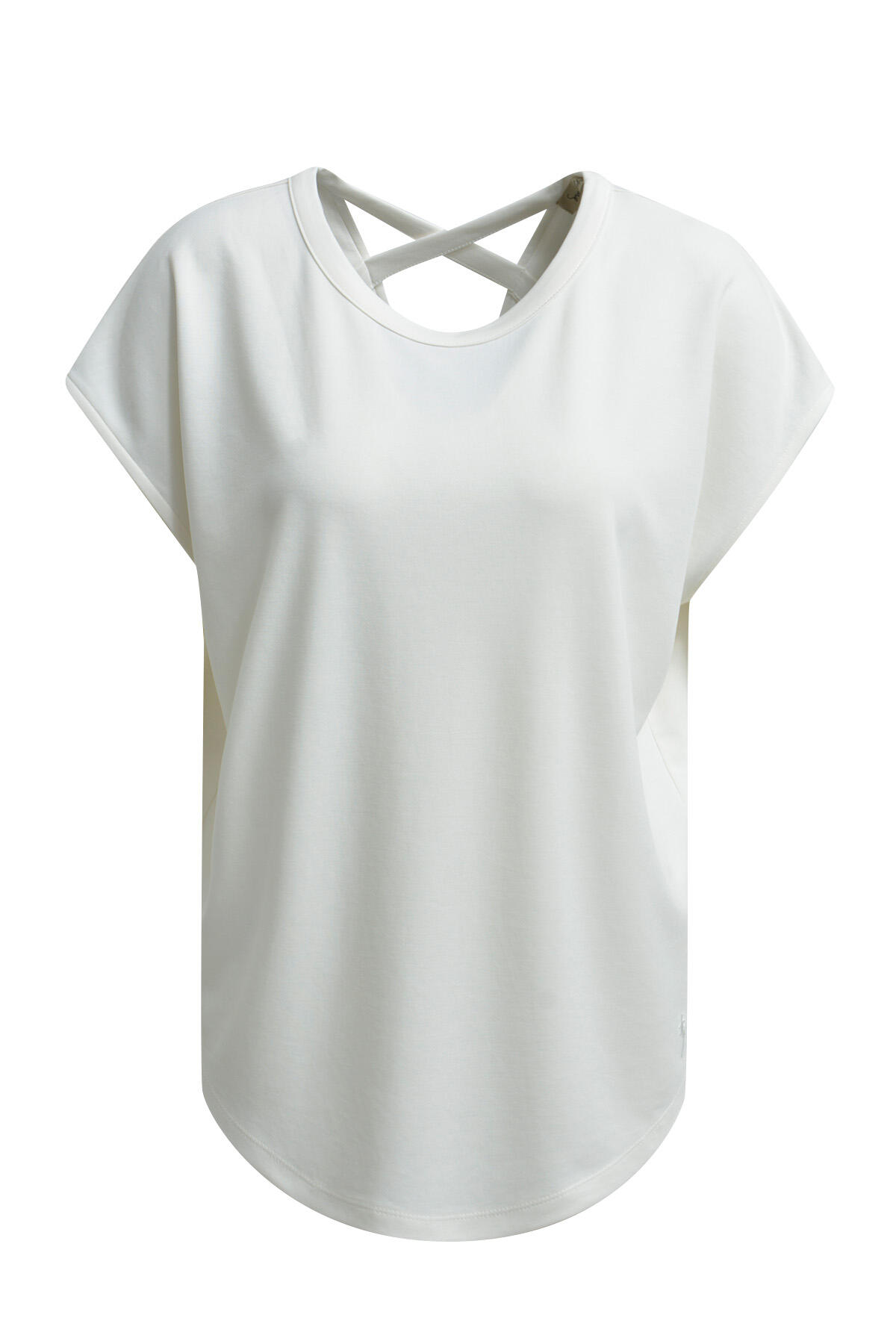 Smith&Soul - T-Shirt Modal Crossed Backneck cream white - Gr. - L von Smith&Soul