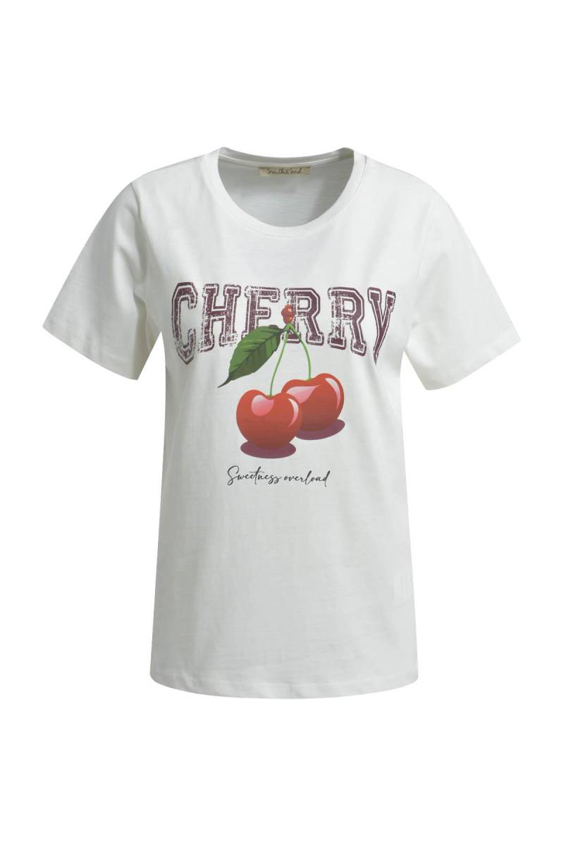 Smith&Soul - T-Shirt Print Mix cherry print - Gr. - M von Smith&Soul