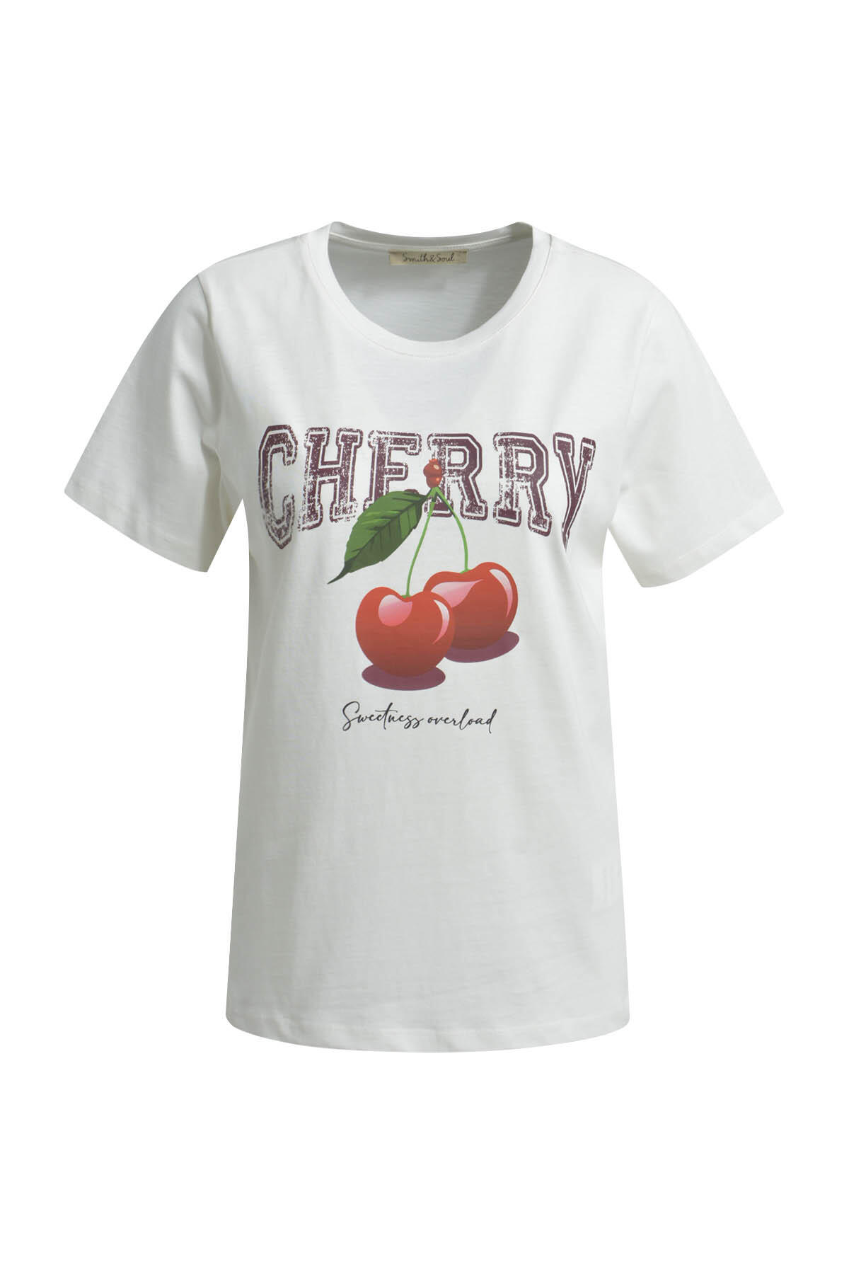 Smith&Soul - T-Shirt Print Mix cherry print - Gr. - XL von Smith&Soul