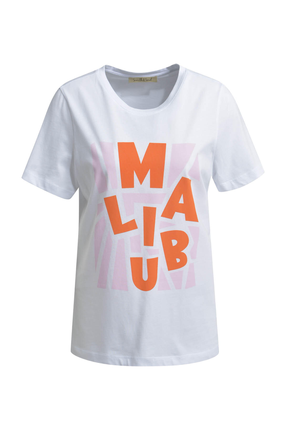 Smith&Soul - T-Shirt Print hot orange print - Gr. - XS von Smith&Soul