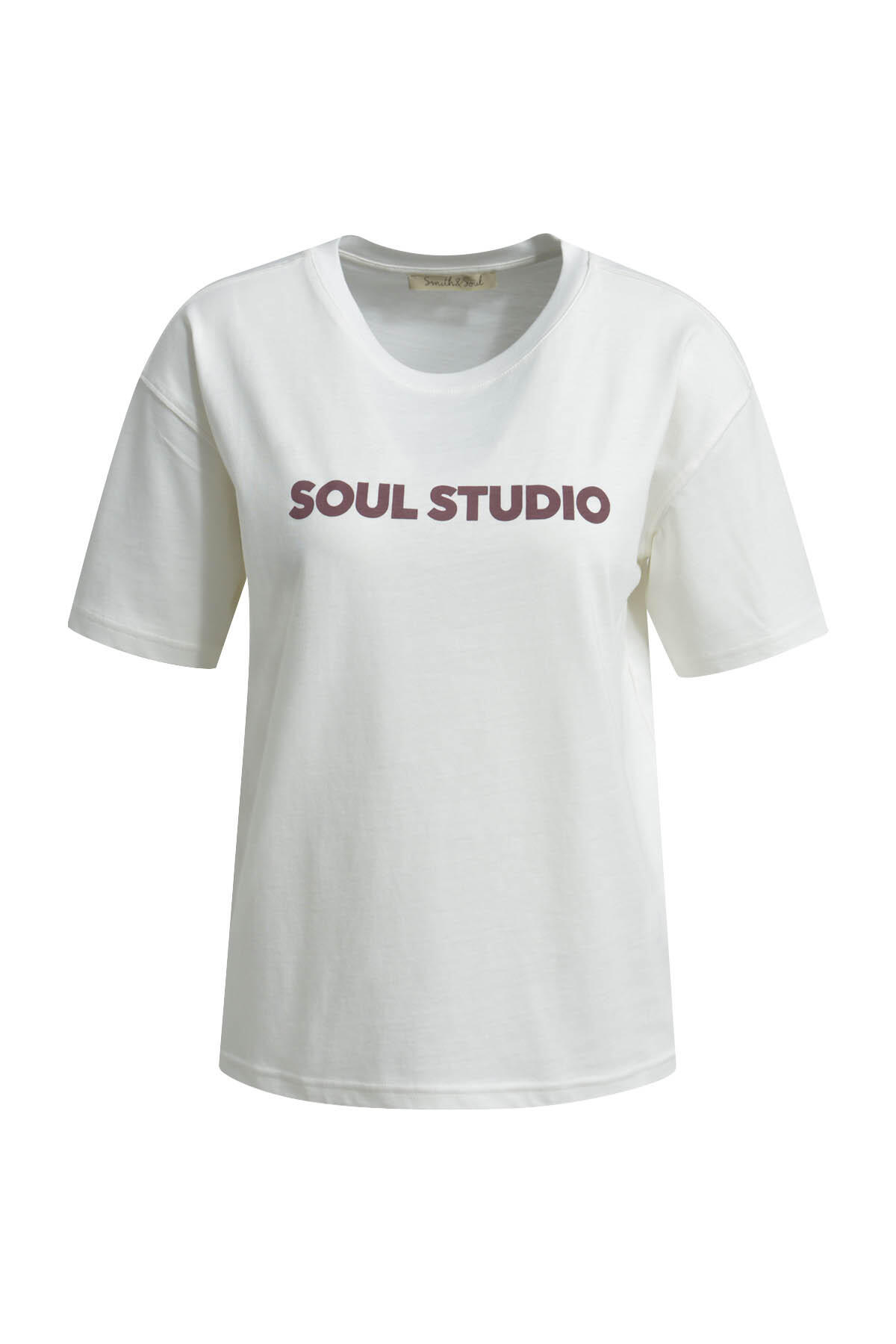 Smith&Soul - T-Shirt Wording cream white - Gr. - S von Smith&Soul