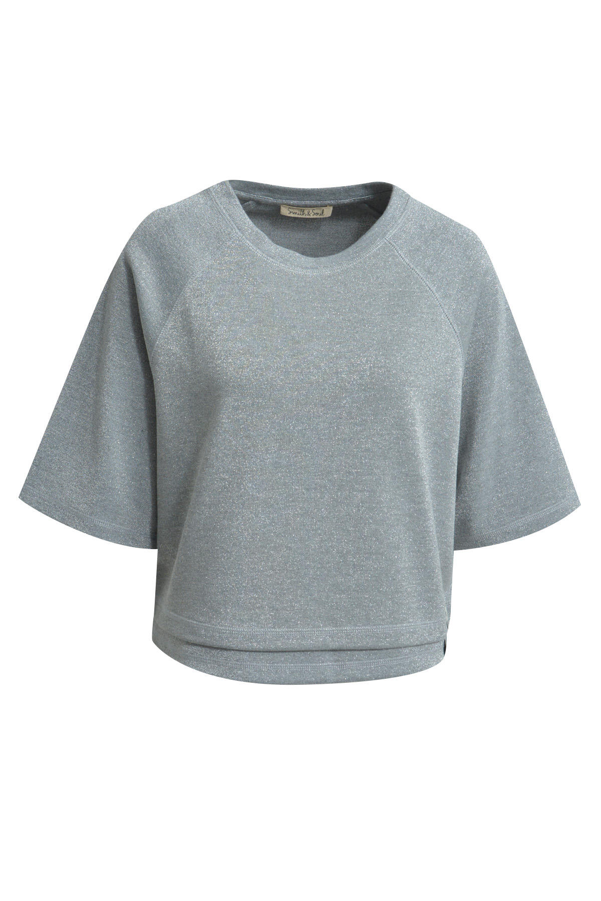 Smith&Soul - T-shirt raglan sleeves silver grey melange - Gr. - XL von Smith&Soul