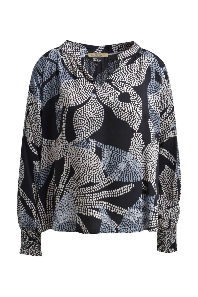Smith&Soul - V-neck Raglan Blouse black print - Gr. - S von Smith&Soul