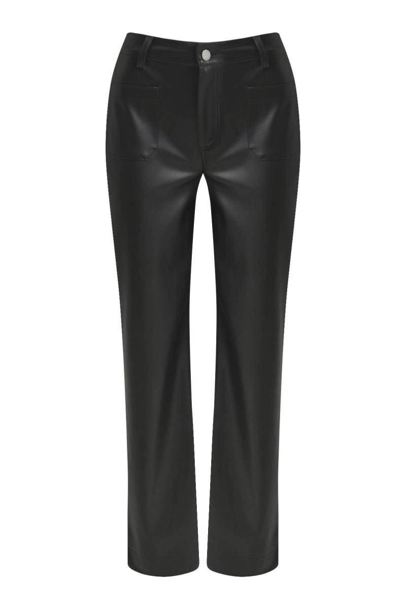 Smith&Soul - Wideleg Leather Pants black - Gr. - S von Smith&Soul
