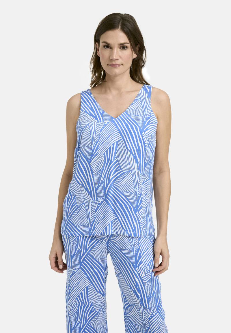 Smith&Soul - Woven Blouse V-neck Top true blue print - Gr. - M von Smith&Soul