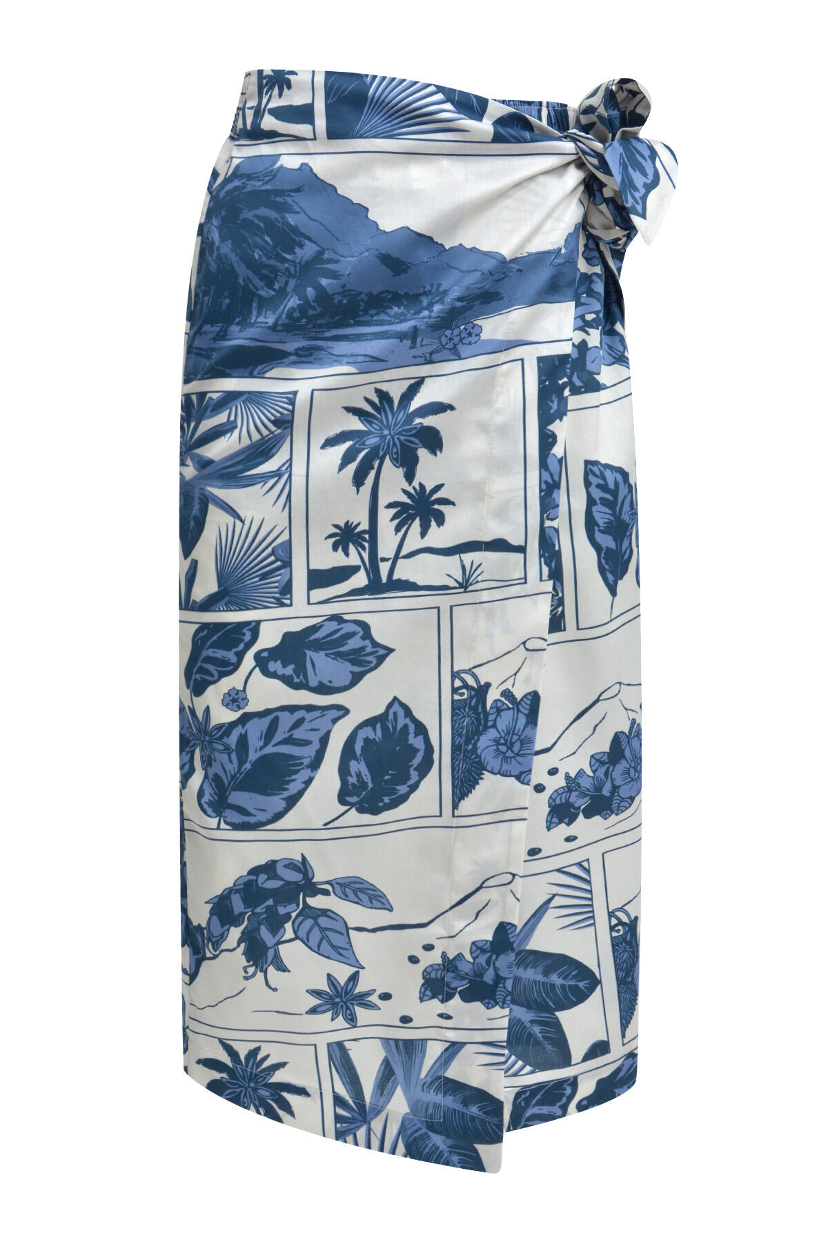 Smith&Soul - Wrap Skirt night blue print - Gr. - S von Smith&Soul