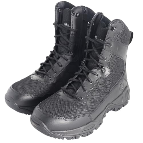 Smith & Wesson Herren Scout 20,3 cm Hot Weather Nylon Military Tactical Boots Side Zipper Work Combat Trooper Leather Boots, Schwarz, 40 EU von Smith & Wesson