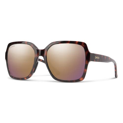 SMITH Unisex Flare Sonnenbrille, Tortoise/Chromapop Polarized Rose Gold Mirror von Smith