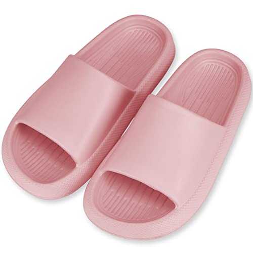 Badeschlappen Damen Slides Sandalen Hausschuhe Sommer Badelatschen Rutschfest Plattform Badeschlappen Slippers für Damen von Smlper
