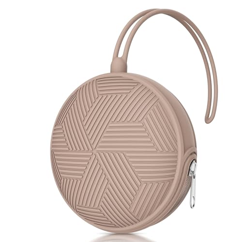 Silikon Schnullerbox Mädchen Junge,BPA-Freiem Silikon Schnullerhalter Aufbewahrung für 2 Schnuller,Wasserdicht Schnullerhalter Schnullerbox für Wickelrucksack(Erröten) von Smlpuame