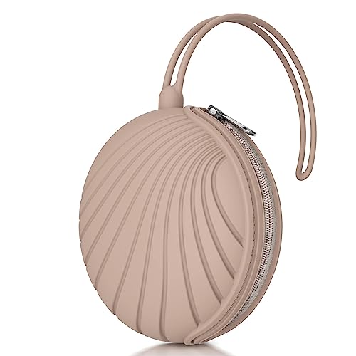 Smlpuame Silikon Schnullerbox Mädchen Junge,BPA-Freiem Silikon Schnullerhalter Aufbewahrung für 2 Schnuller,Wasserdicht Schnullerhalter Schnullerbox für Wickelrucksack(Erröten) von Smlpuame