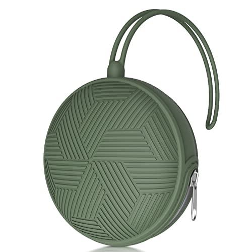 Smlpuame Silikon Schnullerbox Mädchen Junge,BPA-Freiem Silikon Schnullerhalter Aufbewahrung für 2 Schnuller,Wasserdicht Schnullerhalter Schnullerbox für Wickelrucksack(Grün) von Smlpuame