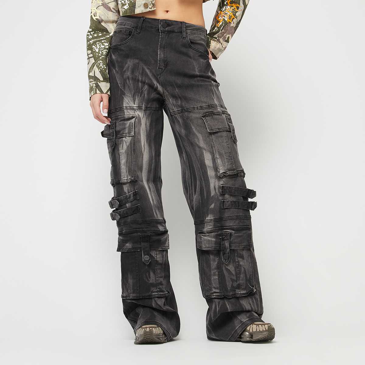 High Rise Multi Cargo Wide Leg Jeans von Smoke Rise